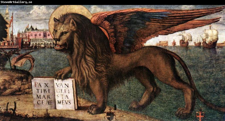 CARPACCIO, Vittore The Lion of St Mark (detail) dsf